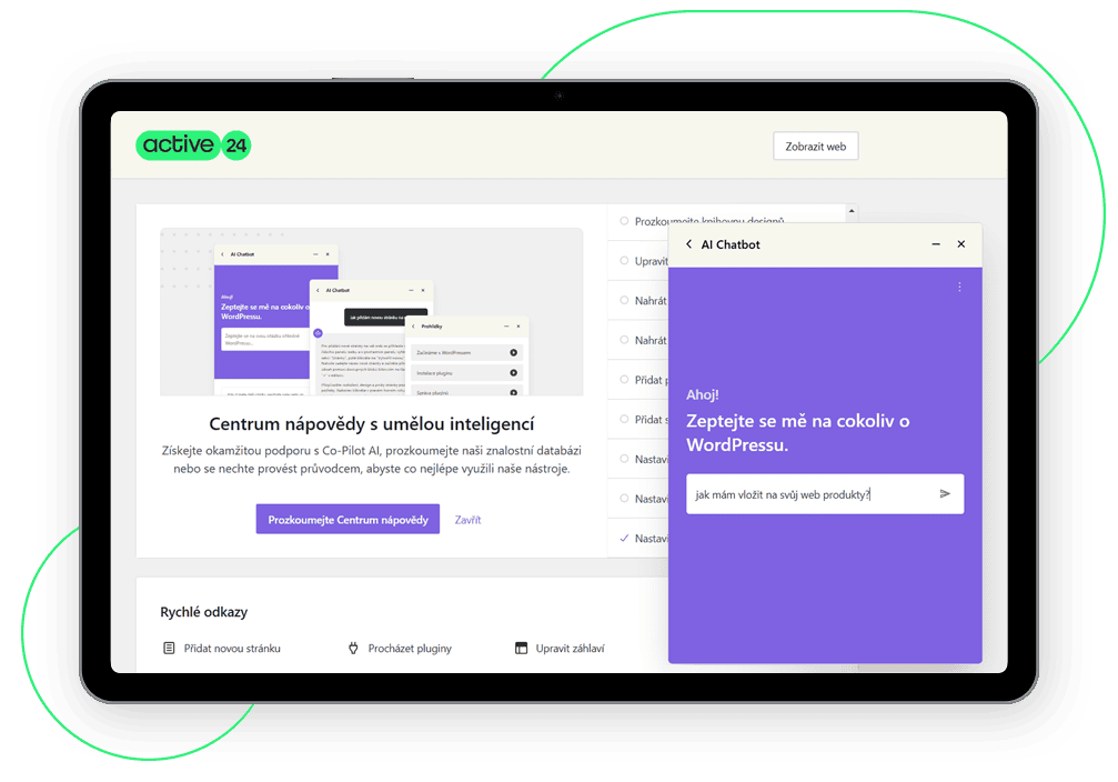 Webové rozhraní pomocí WordPress AI s Active24